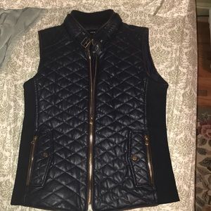Navy blue and brown vest!